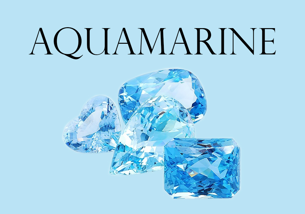 Aquamarine is a highly recognizable stone for its beautiful, clear blue color. This stone is also the birthstone for the month of March. Aquamarine references the similarity of the stone’s color with the clarity of the ocean water. It is a semi-precious gemstone which belongs to the beryl family that include emerald and morganite.